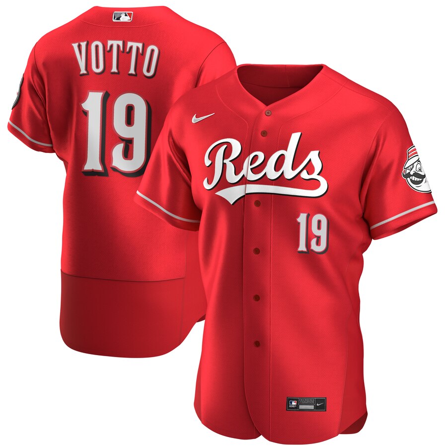 Cincinnati Reds #19 Joey Votto Men Nike Scarlet Authentic Alternate Player MLB Jersey->baltimore orioles->MLB Jersey